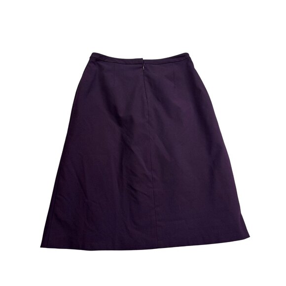 Vintage Y2K Worthington Works Women A-Line Pleated Skirt 12 Dark Purple Academia - Picture 4 of 6